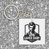 Geek Gamer Dad Happy Father's Day | Keychain