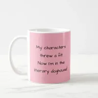 Pink Funny Author Writing Coffee Mug