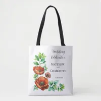 Sublime Watercolor Red Poppies in Vintage Style Tote Bag