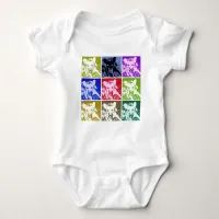 German Shepherd Pop Art Baby Bodysuit