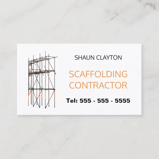 Scaffolding Contractor Business Card