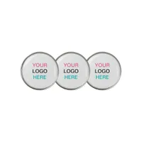 Simple Business Logo White Golf Ball Marker