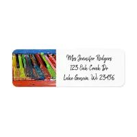 Colorful Piano Keys Label