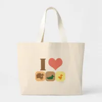 I Love Turducken! Large Tote Bag