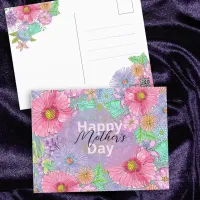 Watercolor Garden Flowers Botanical Mother's Day Postcard