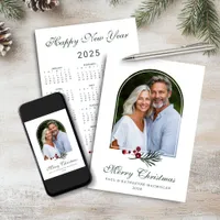 Elegant Arch Christmas 2025 Photo Calendar Holiday Card