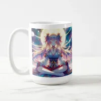 Namaste Anime Girl Meditating Coffee Mug