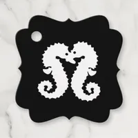 Seahorses Kissing Wedding Thank You Favor Tags