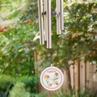 Watercolor Floral Bees - Let it Bee on white | Wind Chime