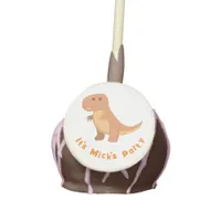 Minimalist T-Rex with Personal Message Cake Pops