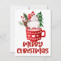 Christmas in a mug clipart greeting card