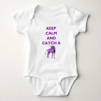Keep Calm, Purple Unicorn Baby Jersey Bodysuit