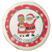 Mr and Mrs Claus, African-American Santa Christmas Sugar Cookie