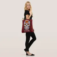 Sugar Skull Cinco de Mayo Add Name All-Over-Print Tote Bag