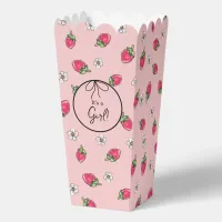 Strawberry Pattern Hand Drawn Baby Shower Favor Boxes