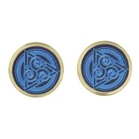 Azure Symphony: The Electric Triad Cufflinks