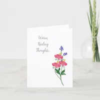 Modern Chic Flower Get Well Card