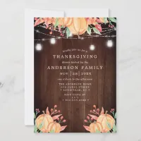 Thumbnail for Pumpkin Harvest Fall String Lights Thanksgiving Invitation