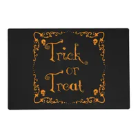 Pumpkin Orange Trick or TreatLaminated Placemat