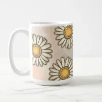 Delightful Daisy Pattern on Pastel Background Coffee Mug