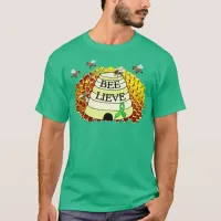 Bee-Lieve Honeycomb Lyme Disease Awareness T-Shirt