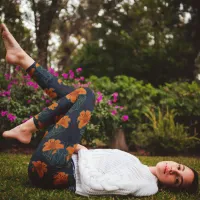 Halloween, Spiders, Webs, Orange Lily, Dark Whimsy Leggings