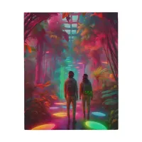 Out of this World - Virtual Reality Neon Jungle Wood Wall Art