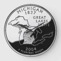 Faux Michigan State Quarter Clock