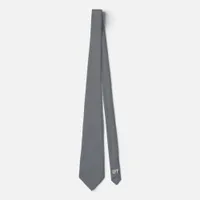 Personalised Gunmetal Wedding Groom  Neck Tie