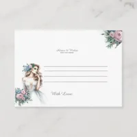 Bride Bachelorette Wedding Advice Enclosure Card