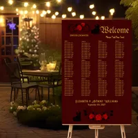 Elegant 12-Seat Wedding Seating Chart Foam Board