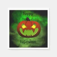 Spooky Evil Halloween Pumpkin Napkins