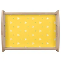 Chic Yellow Geometric Pattern Serving Tray