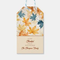 Maple Leaves Thankful Thanksgiving Brunch Dinner Gift Tags