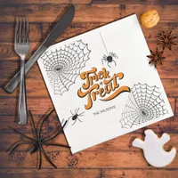 Trick or Treat Typography w/Spiders ID680 Napkins