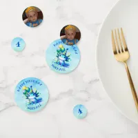 Blue and Green Axolotl Boy's Birthday Personalized Confetti