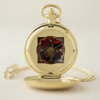 Autumn Elegance: The Floral Medallion Pocket Watch