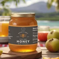 Custom Logo Honeycomb Apiary Wraparound Label