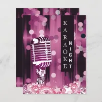 Budget Pink Sweet 16 Karaoke Invitation