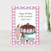 Wishing you the Sweetest Birthday Sister Card