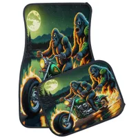 Bigfoot’s Fiery Midnight Road Car Floor Mat