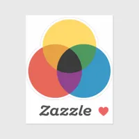 Color Mixing Circles Custom-Cut Vinyl Sticker