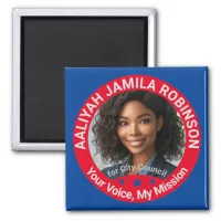 Personalized City Council Custom Photo Campaign  Magnet