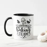 Christmas Baking Team Cute Black Holiday Mug