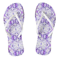 Purple tiles - mosaic, greek style,    flip flops