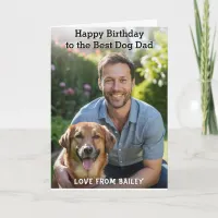 Best Dog Dad Personalized Pet Photo Happy Birthday Card