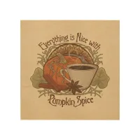 Pumpkin Spice Vintage Style Wood Art