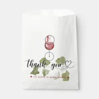 Wine Tasting Bridal Shower Script Thank You Card Favor Bag