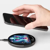 Neon Colorful Holographic Decorated Elephant | Wireless Charger