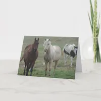 Three Horses Friends Forever Card